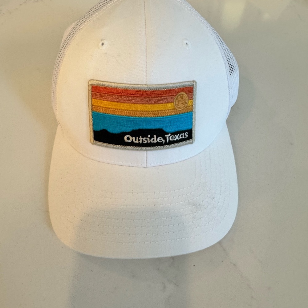 Outside Texas Classic White Cap with Sunset Patch